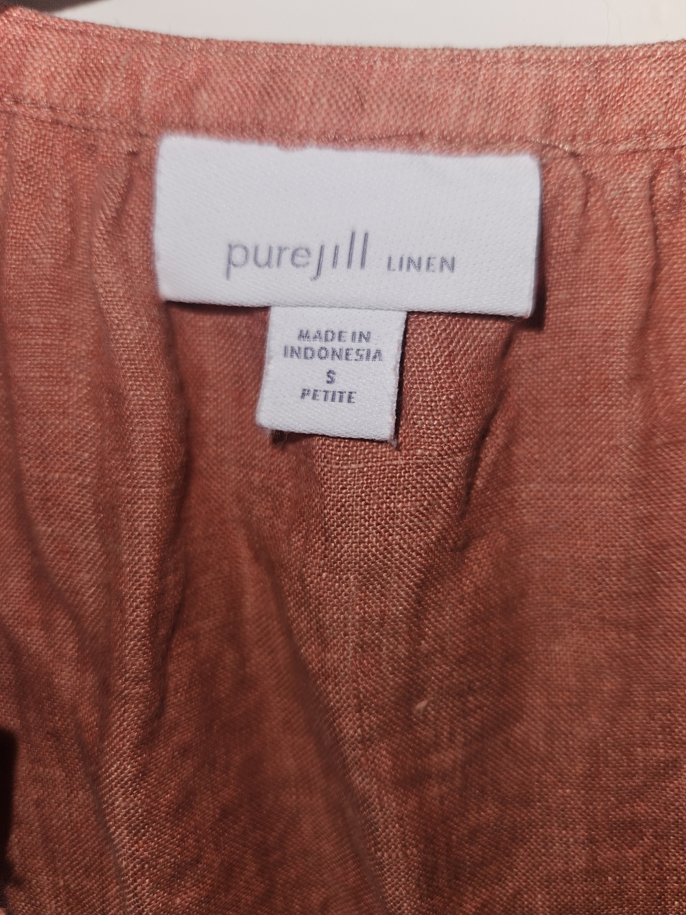 J. Jill Rust Button-Front Linen Top - Picture 5 of 7